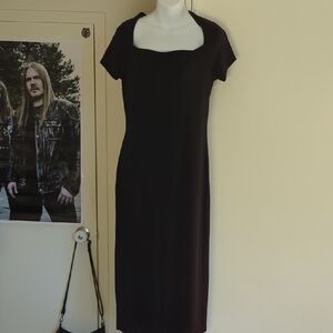 Cactus Red/Black Midi Dress